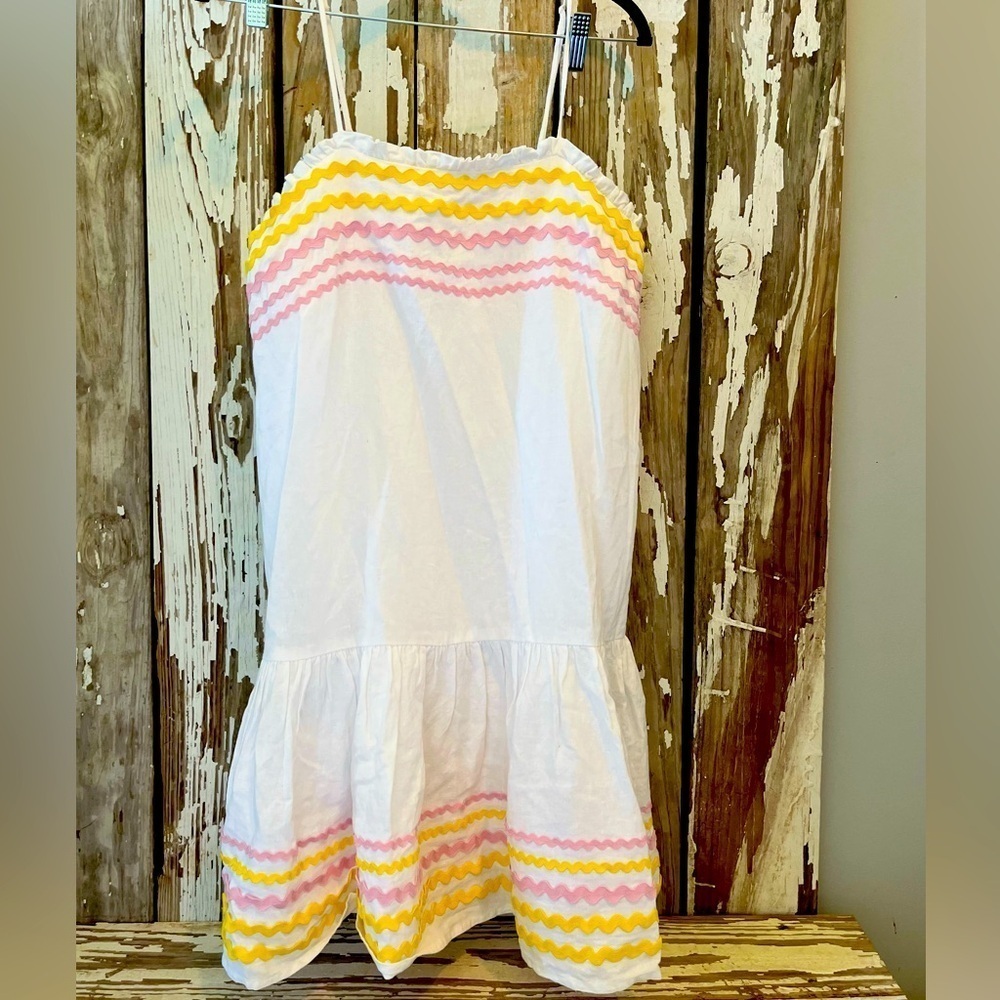 Lisa Marie Fernandez for Target White Ric Rac dress size Small Linen blend